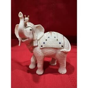 Lenox Jeweled Elephant Of The Nile Porcelain Figurine With China Jewels